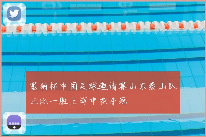 塞纳杯中国足球邀请赛山东泰山队三比一胜上海申花夺冠